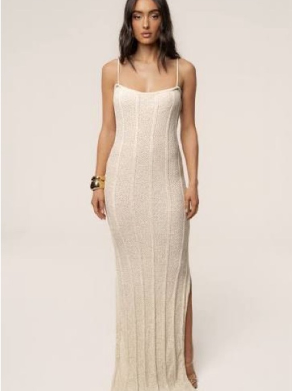 Jluxlabel Ivory Cabana Views Crotchet Dress size: small